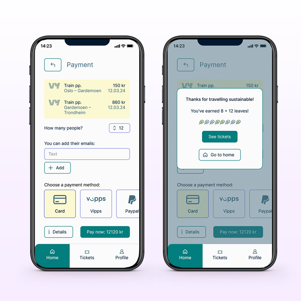 Reiseapp — resultat